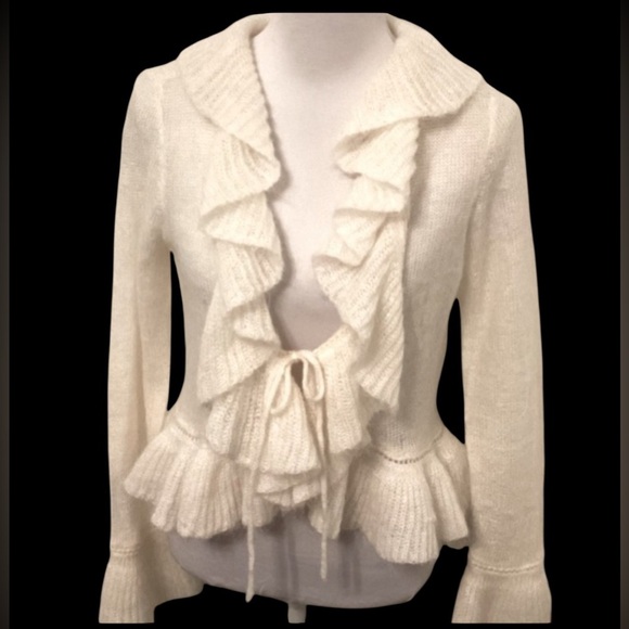 Escada Sport Elegant Ruffle Sweater - VINTAGE RETIRED Size Large - Picture 7 of 7